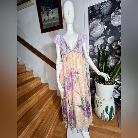 Free People Colette Maxi Dress/ size 10 - Picture 10 of 13